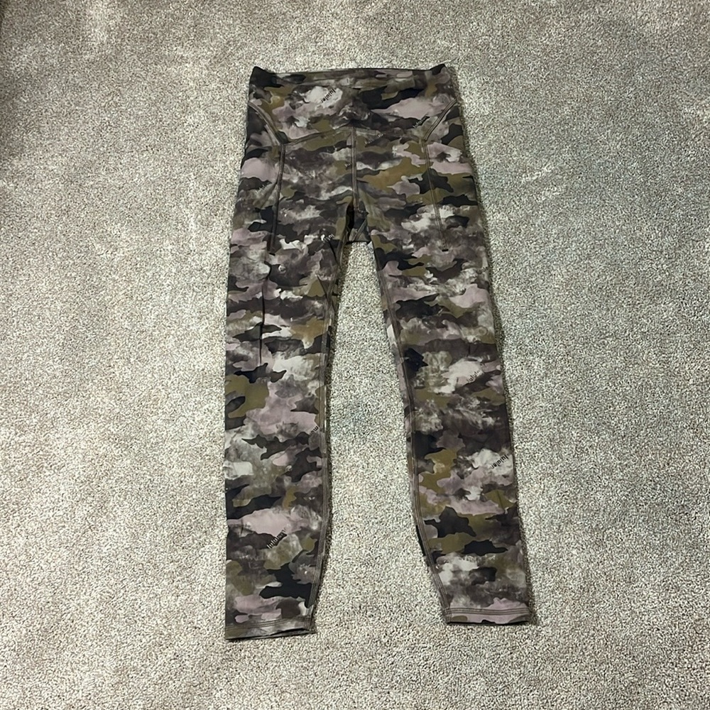 Green and Black Camo Lululemon Leggings